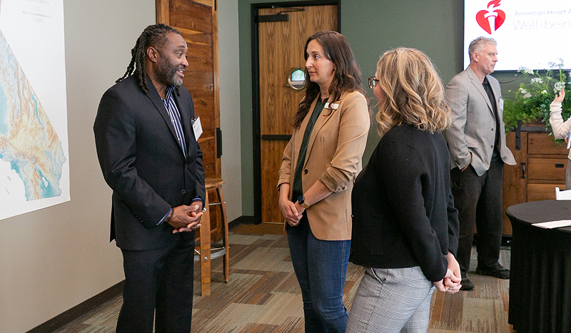 Henry Nutt III speaking at press interview about construction leadership